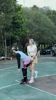 最后一球疑似走步了！集梦篮球小姐姐和男生们打球看得出水平还行